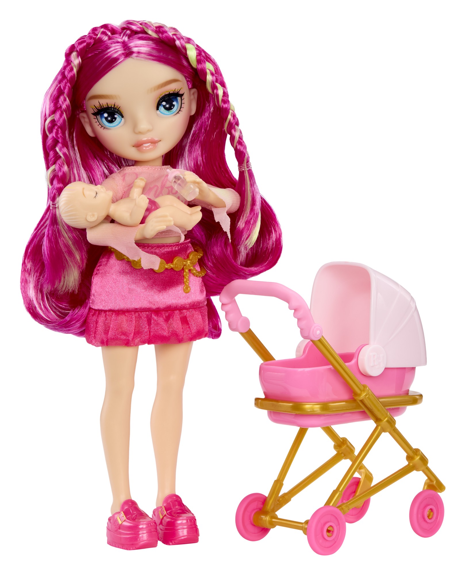 Rainbow High Jr High Bestie Babysitters – Stella z bobasem i wózkiem